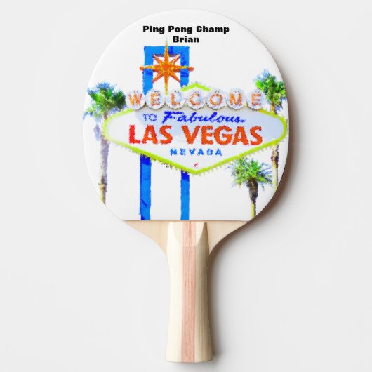 Raquette De Ping Pong Champion personnalisé de Las Vegas (Devant)