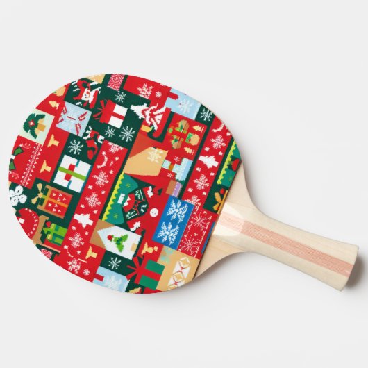 Raquette De Ping Pong Chandail moche de Noël (1) (Côté)