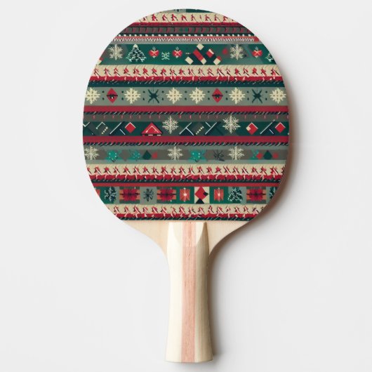 Raquette De Ping Pong Chandail moche de Noël (4) (Devant)