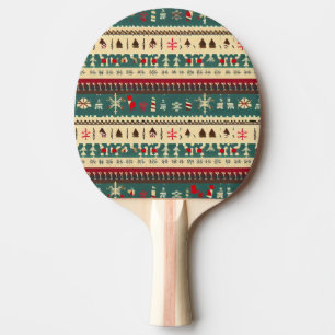 Raquette De Ping Pong Chandail moche de Noël (5)