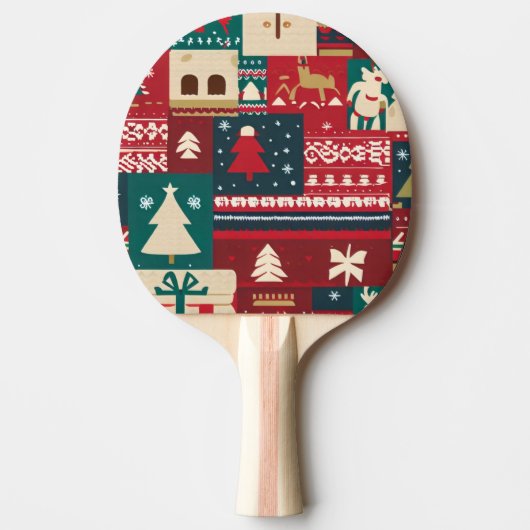 Raquette De Ping Pong Chandail moche de Noël (6) (Devant)