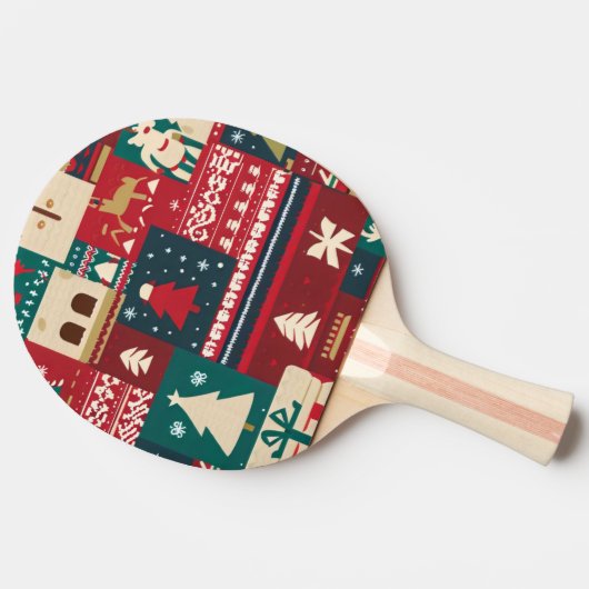 Raquette De Ping Pong Chandail moche de Noël (6) (Côté)