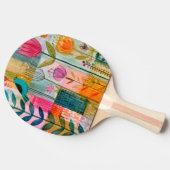 Raquette De Ping Pong Charmant Patchwork Merle Bleu Prairie (Côté)
