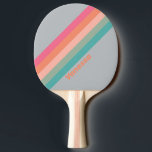 Raquette De Ping Pong Charme vintage Lilac rayé avec le nom<br><div class="desc">Entrez dans un monde d'émerveillement délicat avec le charme Vintage Lilac rayé de Nom Ping Pong Paddle. Des rayures douces et pleines de goût, dans des tons de lilas doux, tissent une histoire de grâce, de nostalgie et de joie tranquille, insufflant à chaque match un esprit tendre et intemporel. Le...</div>