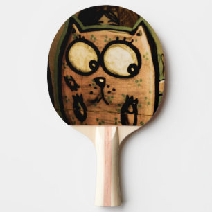 Raquette De Ping Pong Chat d'art de rue