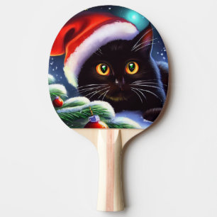 Raquette De Ping Pong Chat de Noël (1)