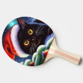 Raquette De Ping Pong Chat de Noël (1) (Côté)