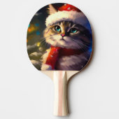 Raquette De Ping Pong Chat de Noël (5) (Dos)