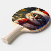 Raquette De Ping Pong Chat de Noël (5) (Devant Angle)
