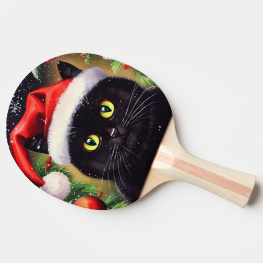 Raquette De Ping Pong Chat de Noël (6) (Côté)