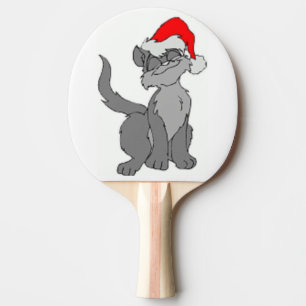 RAQUETTE DE PING PONG CHAT DE PÈRE NOËL