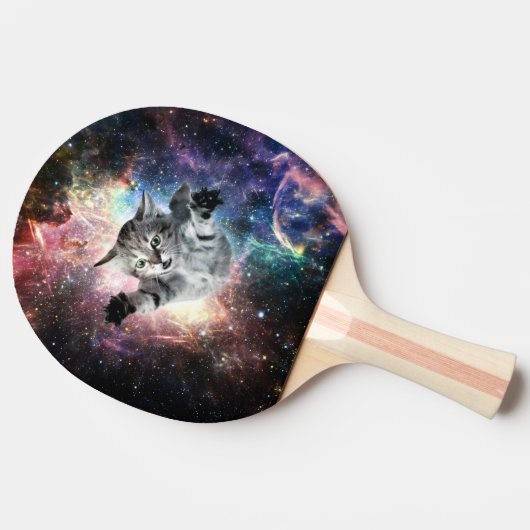Raquette De Ping Pong Chat drôle dans l'espace (Côté)