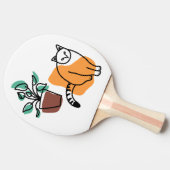 Raquette De Ping Pong Chat et le plante (Côté)