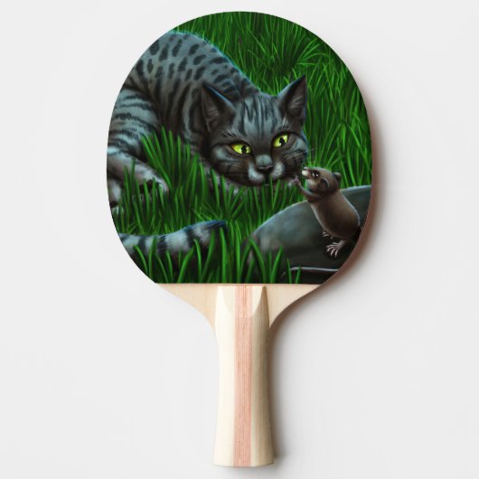 Raquette de ping pong chat et souris (Devant)