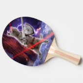 Raquette De Ping Pong Chat guerrier avec lasers de l'oeil (Côté)