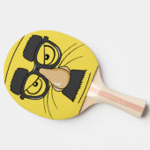 Raquette De Ping Pong Chat Mustached de masque de visage drôle (Côté)