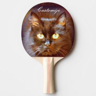 Raquette De Ping Pong chat noir