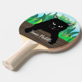 Raquette De Ping Pong Chat noir (Devant Angle)