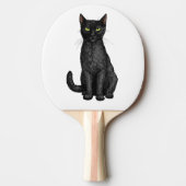 Raquette De Ping Pong chat noir (Devant)