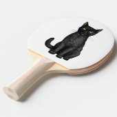 Raquette De Ping Pong chat noir (Devant Angle)