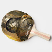 Raquette De Ping Pong Chat Samurai. Personnalisez. (Côté)