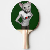 Raquette De Ping Pong Chat Siamais Blanc Amoureux Mice (Devant)