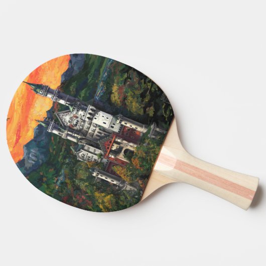 Raquette De Ping Pong Château Schloss Neuschwanstein (Côté)