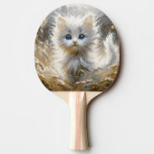 Raquette De Ping Pong Chaton blanc précieux (Dos)