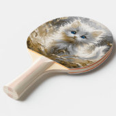 Raquette De Ping Pong Chaton blanc précieux (Devant Angle)