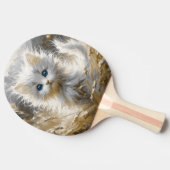 Raquette De Ping Pong Chaton blanc précieux (Côté)
