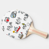 Raquette De Ping Pong Chats amusants, lait et magie. (Côté)