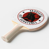 Raquette De Ping Pong Chats Contre les Fascistes (Devant Angle)