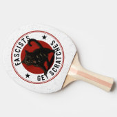 Raquette De Ping Pong Chats Contre les Fascistes (Côté)
