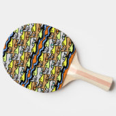 Raquette De Ping Pong Chats graphiques et poisson caricature Ping Paddle (Côté)