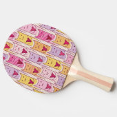 Raquette De Ping Pong Chats mignons avec les coeurs affectueux (Côté)