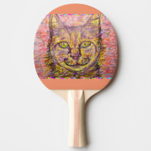 Raquette De Ping Pong chatte du jour ensoleillé