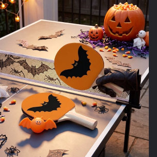 Raquette De Ping Pong Chauve-souris noire Halloween