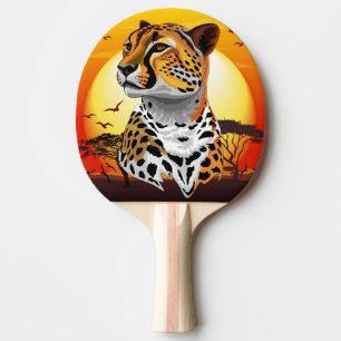 Raquette De Ping Pong Cheetah African Feline Wild Animal