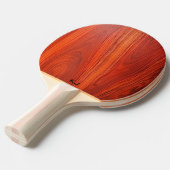 Raquette De Ping Pong Cherry wood texture custom monogram. (Devant Angle)