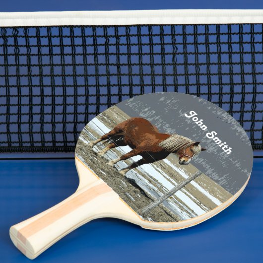 Raquette De Ping Pong Cheval Belge En Paddock Ping Pong Paddle (Insitu)