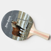 Raquette De Ping Pong Cheval Belge En Paddock Ping Pong Paddle (Côté)