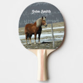 Raquette De Ping Pong Cheval Belge En Paddock Ping Pong Paddle (Devant)