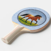 Raquette De Ping Pong Cheval Buckskin courant bleu clair (Devant Angle)