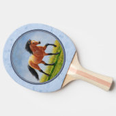 Raquette De Ping Pong Cheval Buckskin courant bleu clair (Côté)