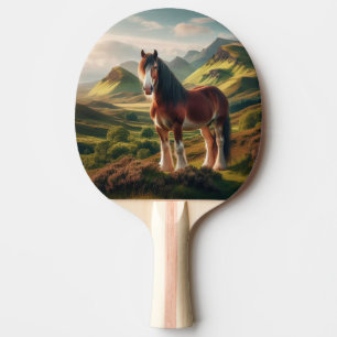 Raquette De Ping Pong cheval Clydesdale des Highlands d'Écosse