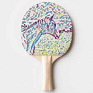 Raquette De Ping Pong Cheval Couleurs De Vie, Ping Pong Paddle