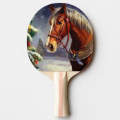 Raquette De Ping Pong Cheval de Noël (1) (Dos)