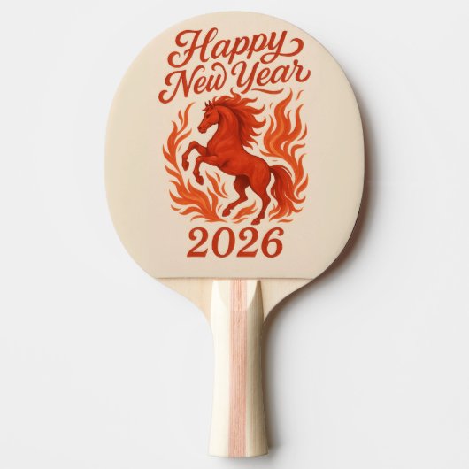 Raquette De Ping Pong Cheval Rouge 2026 (Devant)