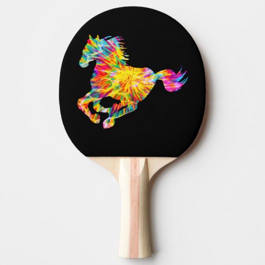 RAQUETTE DE PING PONG CHEVAL TIE DYE (Devant)