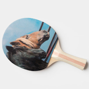 Raquette De Ping Pong Chevaux/Cabalos/Horses
